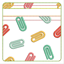 Load image into Gallery viewer, Paper Clip 4x4 Zipper Bag