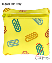 Load image into Gallery viewer, Paper Clip 4x4 Zipper Bag