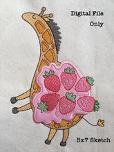 Load image into Gallery viewer, Strawberry Girwaffle Sketch and Fill