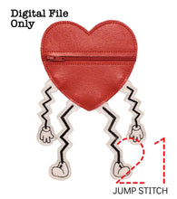 Load image into Gallery viewer, Heart Buddy 4x4 Zipper Bag
