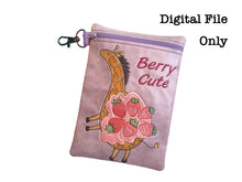 Load image into Gallery viewer, ITH Strawberry Girwaffle 5x7 Zipper Bag