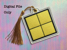 Load image into Gallery viewer, ITH 4 Square Game Piece Appliqué Bookmark
