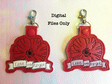 Load image into Gallery viewer, Lest We Forget Poppy Fobs