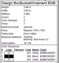 Load image into Gallery viewer, Halloween Boo Bucket Ornament