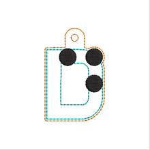 Load image into Gallery viewer, "D" Braille Fob