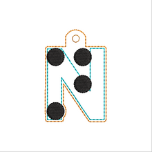 Load image into Gallery viewer, "N" Braille Fob