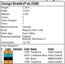 Load image into Gallery viewer, "V" Braille Fob