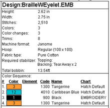 Load image into Gallery viewer, "W" Braille Fob