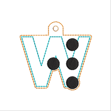 Load image into Gallery viewer, "W" Braille Fob
