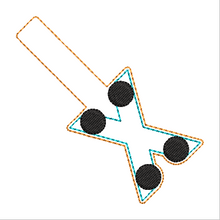 Load image into Gallery viewer, "X" Braille Fob