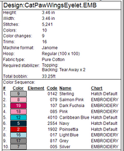 Load image into Gallery viewer, Cat Paw with Wings Fob