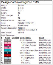 Load image into Gallery viewer, Cat Paw with Wings Fob