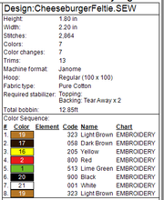 Load image into Gallery viewer, Cheeseburger Feltie