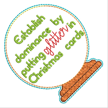 Load image into Gallery viewer, Glitter Christmas Cards Snow Globe Ornament