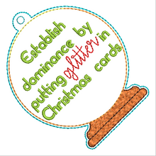 Load image into Gallery viewer, Glitter Christmas Cards Snow Globe Ornament