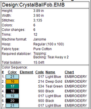 Load image into Gallery viewer, Crystal Ball Fob and Eyelet
