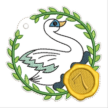 Load image into Gallery viewer, Swans A Swimming Ornament