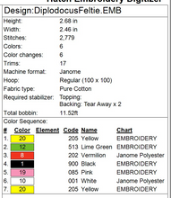 Load image into Gallery viewer, Diplodocus Fob