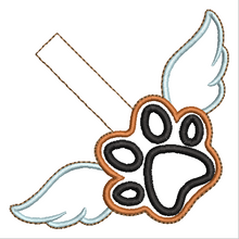 Load image into Gallery viewer, Dog Paw with Wings Fob