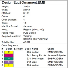 Load image into Gallery viewer, Easter Egg Two Ornament