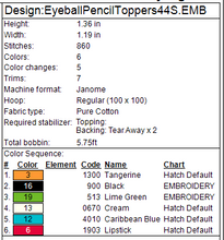Load image into Gallery viewer, Eyeball Pencil Topper