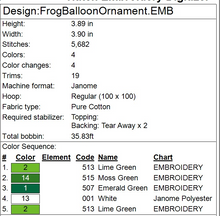 Load image into Gallery viewer, Frog Balloon Animal Ornament