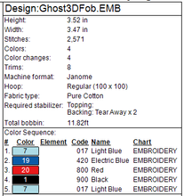 Load image into Gallery viewer, Ghost 3D Fob