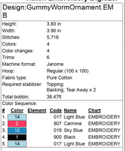 Load image into Gallery viewer, Candy Worm Ornament