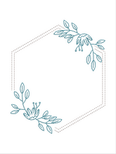 Load image into Gallery viewer, Hexagon Floral Frame
