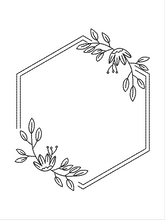 Load image into Gallery viewer, Hexagon Floral Frame