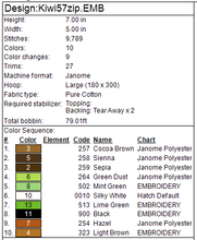 Load image into Gallery viewer, ITH Kiwi 5x7 Zipper Bag