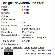 Load image into Gallery viewer, Lady Mardi Gras 5x7