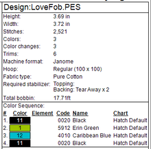 Load image into Gallery viewer, LOVE Fob