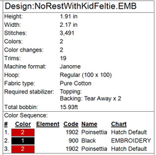 Load image into Gallery viewer, No Rest With Kid Fob