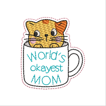 Load image into Gallery viewer, World's Okayest Mom/Mum Fob