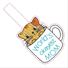 Load image into Gallery viewer, World's Okayest Mom/Mum Fob