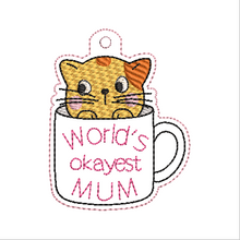 Load image into Gallery viewer, World's Okayest Mom/Mum Fob