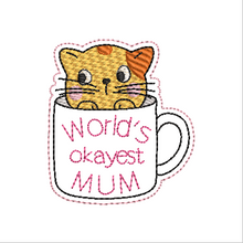 Load image into Gallery viewer, World's Okayest Mom/Mum Fob
