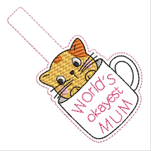 Load image into Gallery viewer, World's Okayest Mom/Mum Fob