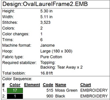 Load image into Gallery viewer, Oval Laurel Frame