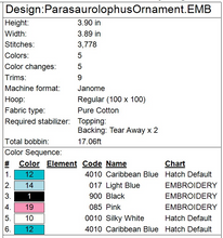 Load image into Gallery viewer, Parasaurolophus Ornament