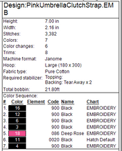 Load image into Gallery viewer, Pink Umbrella Clutch Strap