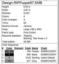 Load image into Gallery viewer, Tombstone Finger Puppet