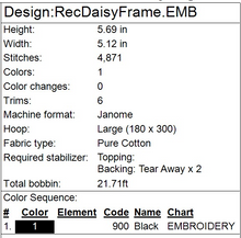Load image into Gallery viewer, Rectangle Daisy Frame