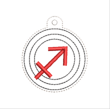Load image into Gallery viewer, Sagittarius Symbol Fob/Eyelet