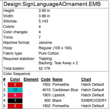 Load image into Gallery viewer, "A" Sign Language Ornament