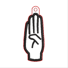 Load image into Gallery viewer, "B" Sign Language Fob