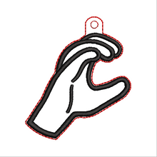 Load image into Gallery viewer, "C" Sign Language Fob