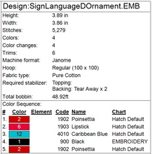Load image into Gallery viewer, "D" Sign Language Ornament