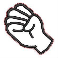 Load image into Gallery viewer, "E" Sign Language Ornament